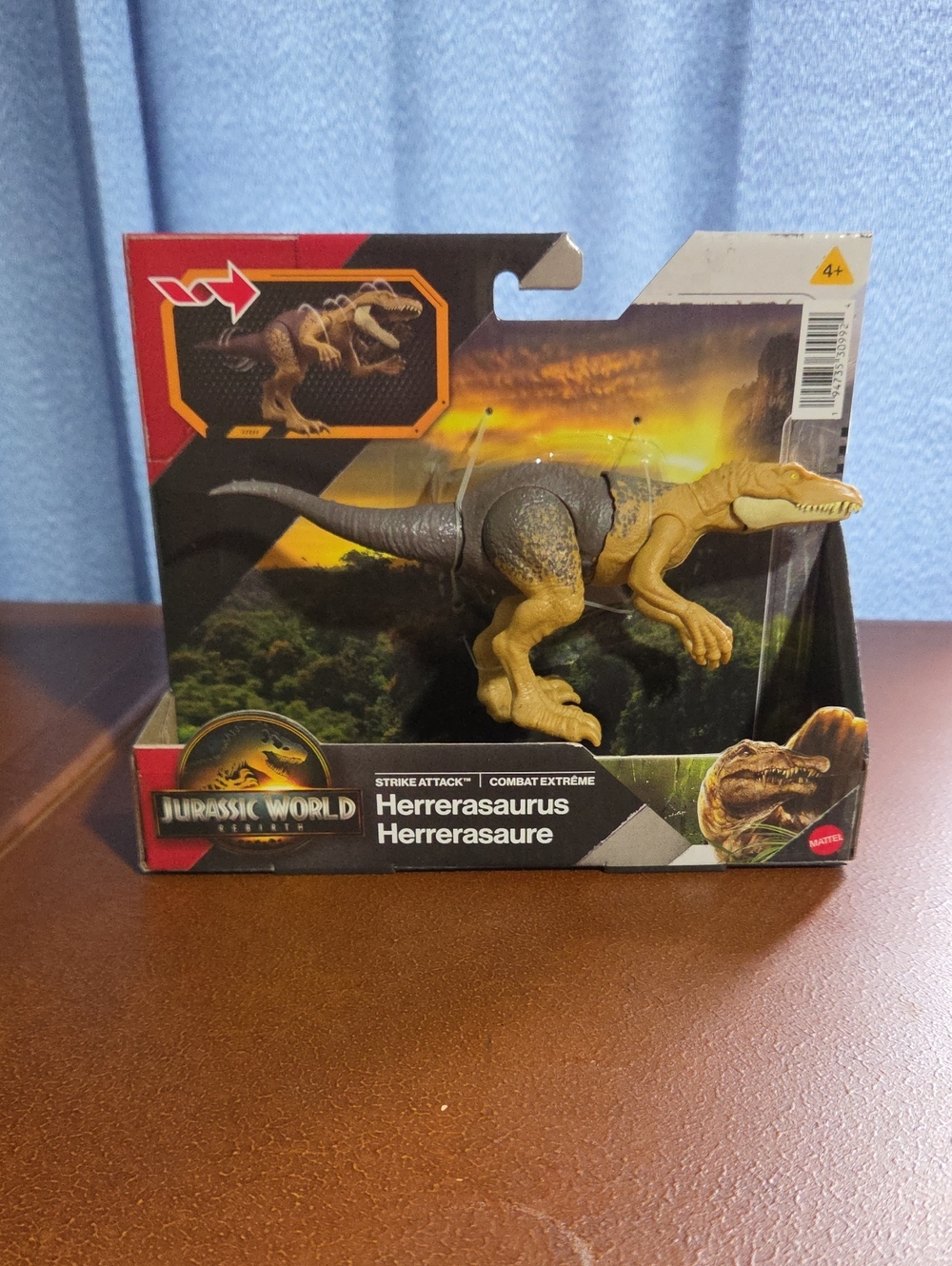 Mattel Jurassic World Herrerasaurus Figure - Yellow & Gray